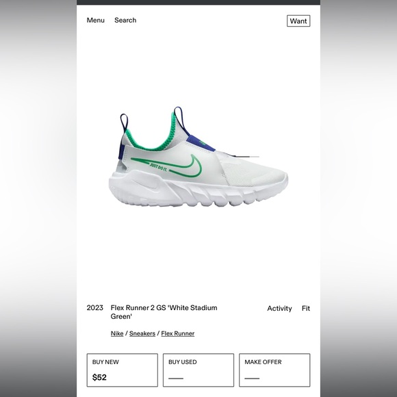 Nike Flex Runner 2 (PSV) size 1.5Y boys kids size - Picture 3 of 7